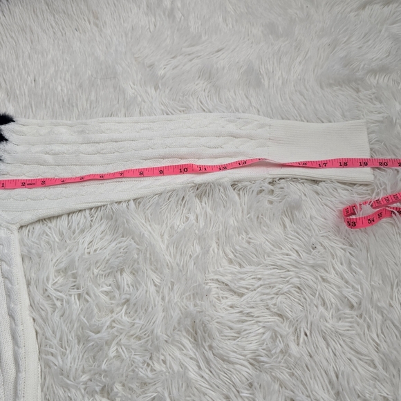 Tommy Hilfiger Women's Fair Isle Crewneck Cable Knit Winter Sweater NWT Medium - Picture 9 of 12